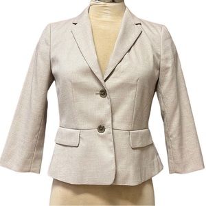 Ann Taylor Blazer Suit Jacket Beige 2P 2 Petite